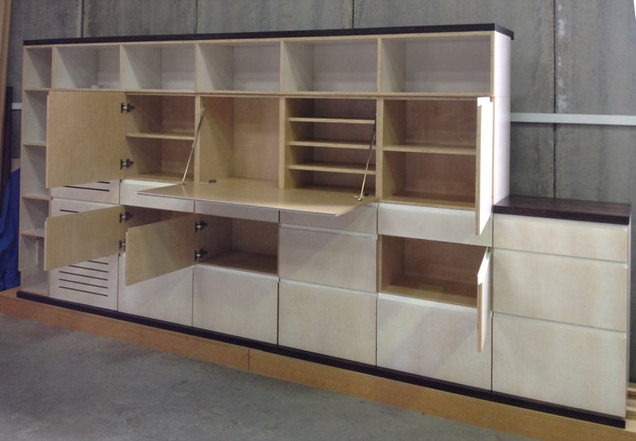 Lime Washed Ply Display Unit