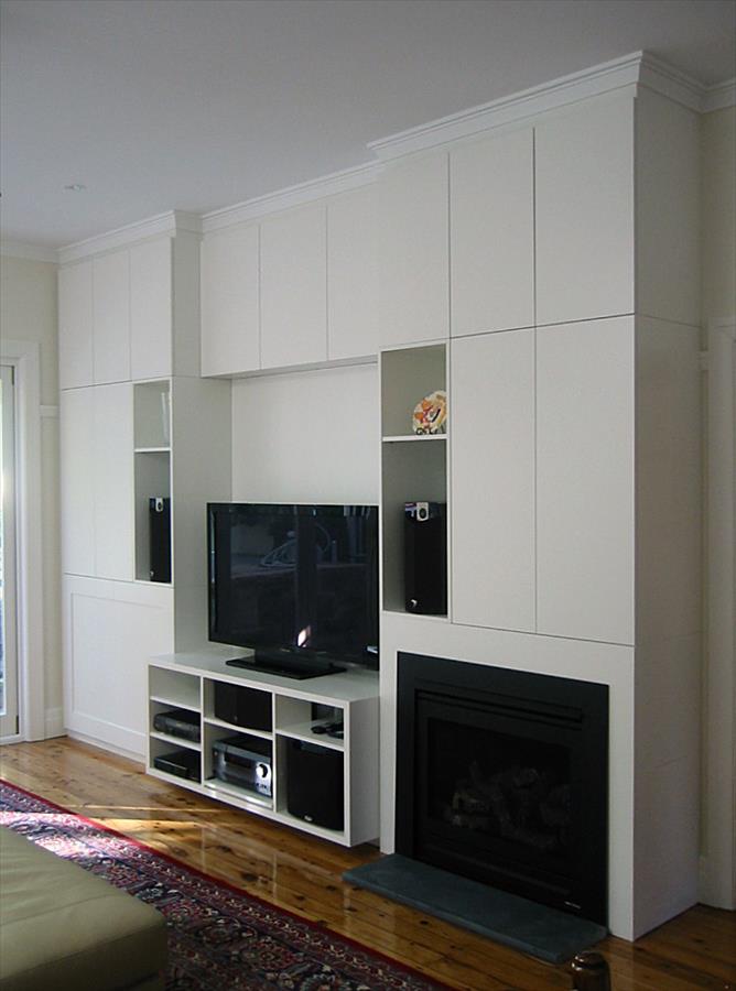 Full Media and Storage Wall Unit